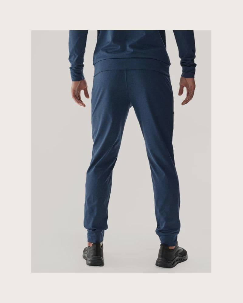 Pánske zateplené tepláky 4F TROUSERS FNK-WAW24TFTRM682-31M-NAVY MELANGE – fotka 2