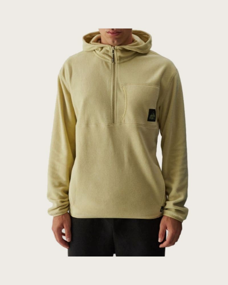 Pánska flisová mikina so zipsom 4F FLEECE-WAW24TFLEM252-44S-OLIVE