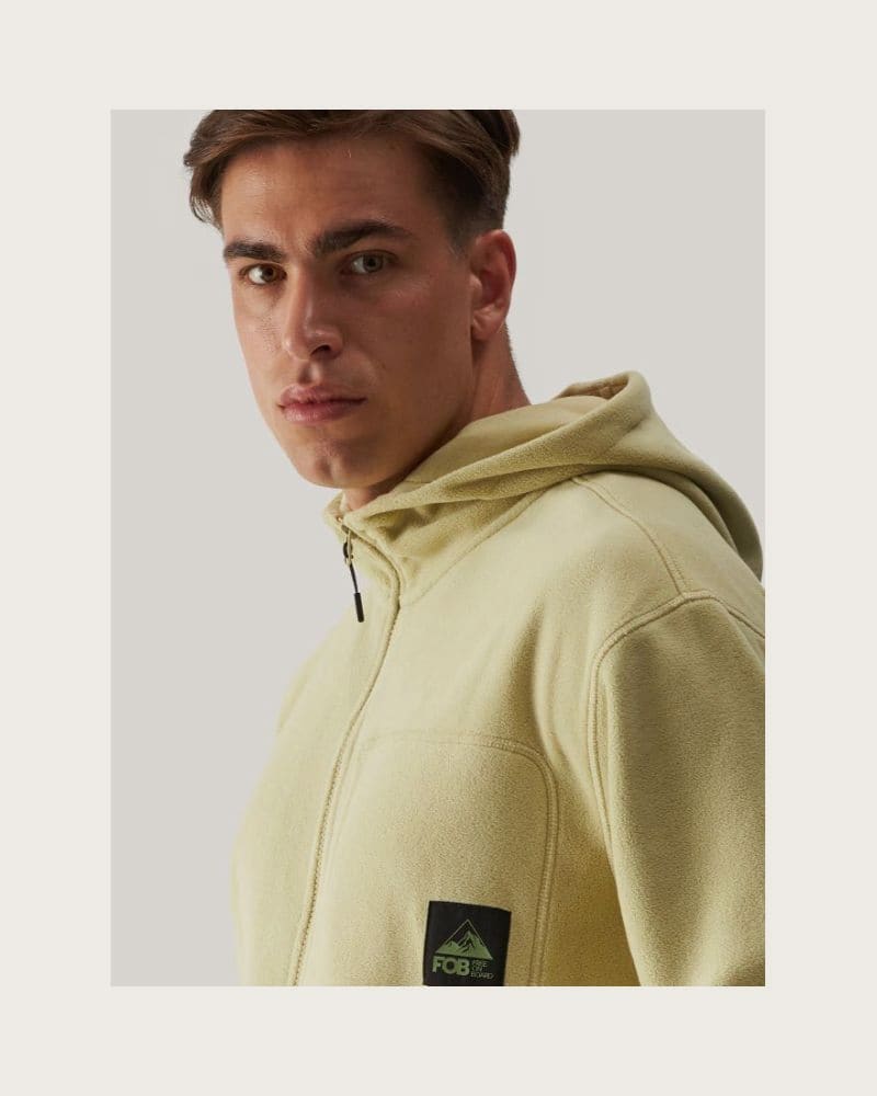 Pánska flisová mikina so zipsom 4F FLEECE-WAW24TFLEM252-44S-OLIVE – fotka 2