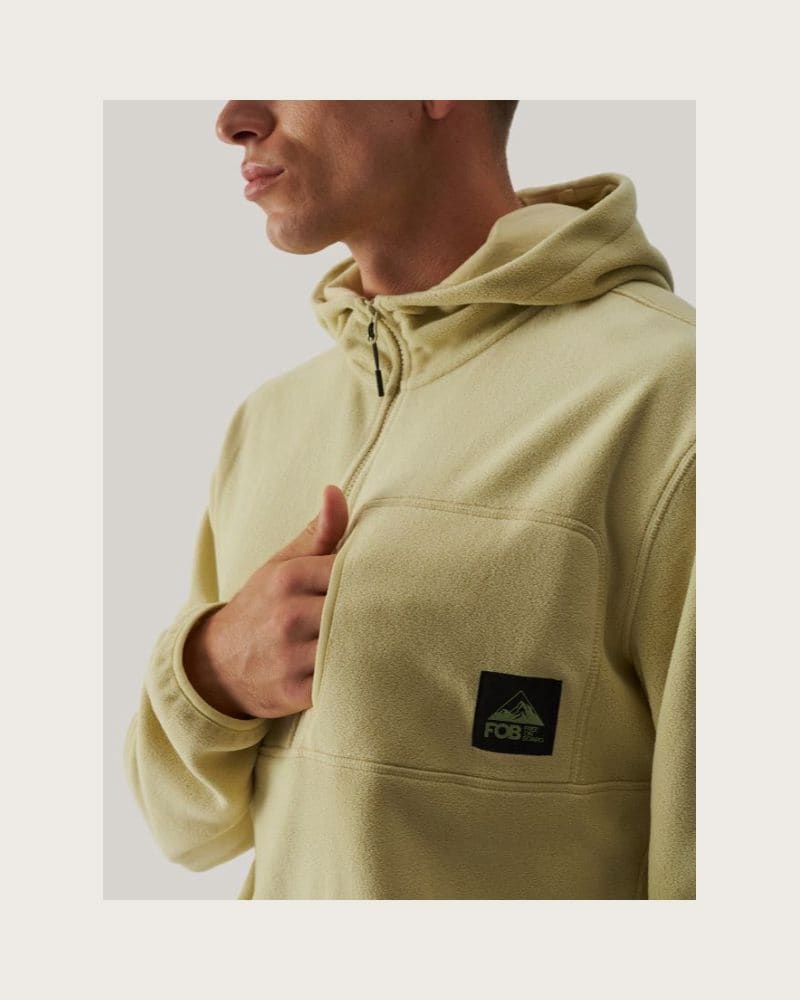 Pánska flisová mikina so zipsom 4F FLEECE-WAW24TFLEM252-44S-OLIVE – fotka 3
