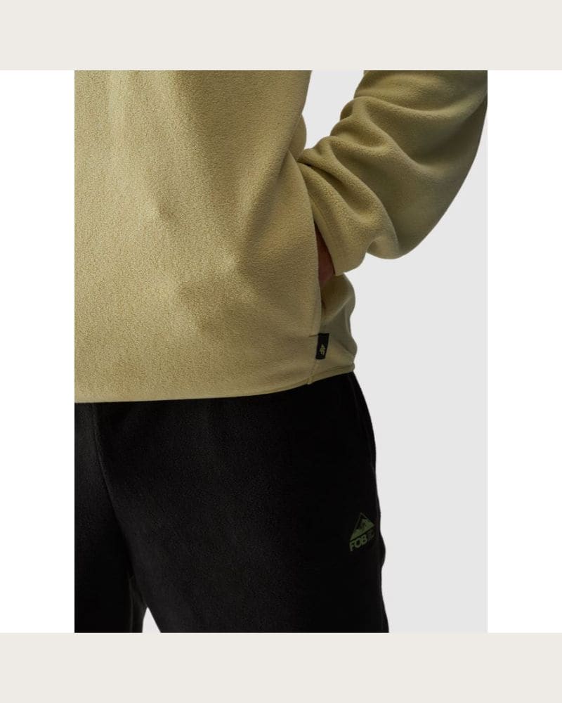 Pánska flisová mikina so zipsom 4F FLEECE-WAW24TFLEM252-44S-OLIVE – fotka 4