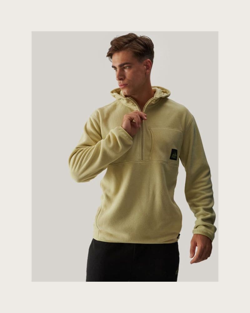 Pánska flisová mikina so zipsom 4F FLEECE-WAW24TFLEM252-44S-OLIVE – fotka 6