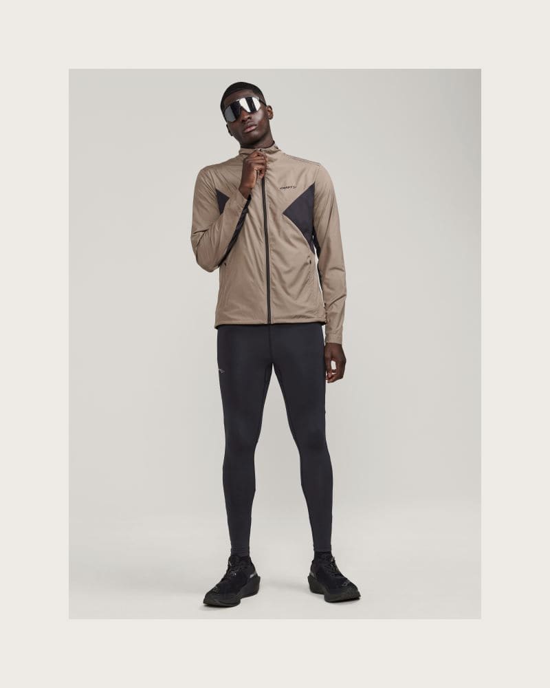 Pánske bežecké zateplené legíny CRAFT ADV ESSENCE ZIP TIGHTS 2 M-999000-Black – fotka 3