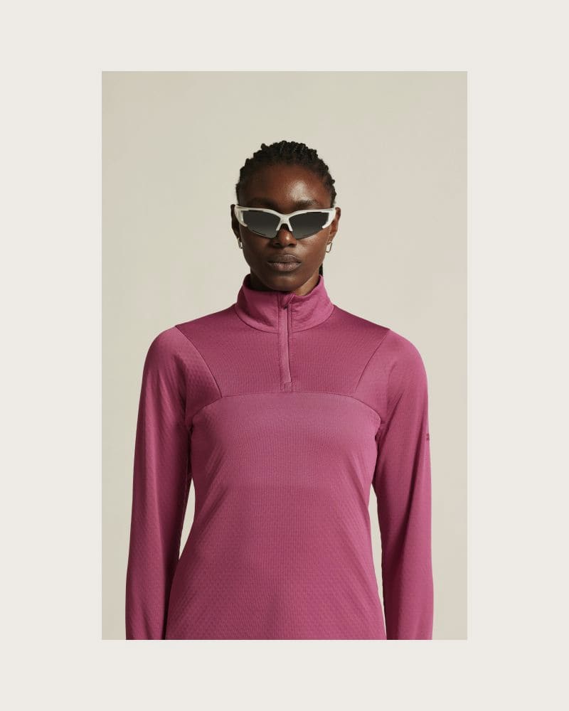 Dámska zateplená bežecká mikina s 1 2 zipsom CRAFT CORE GAIN THERMAL MIDLAYER W-744000-Rouge – fotka 6