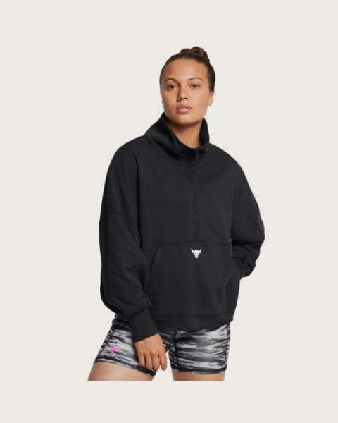 Dámska zateplená mikina s kapucňou UNDER ARMOUR W Half Zip Pullover-BLK