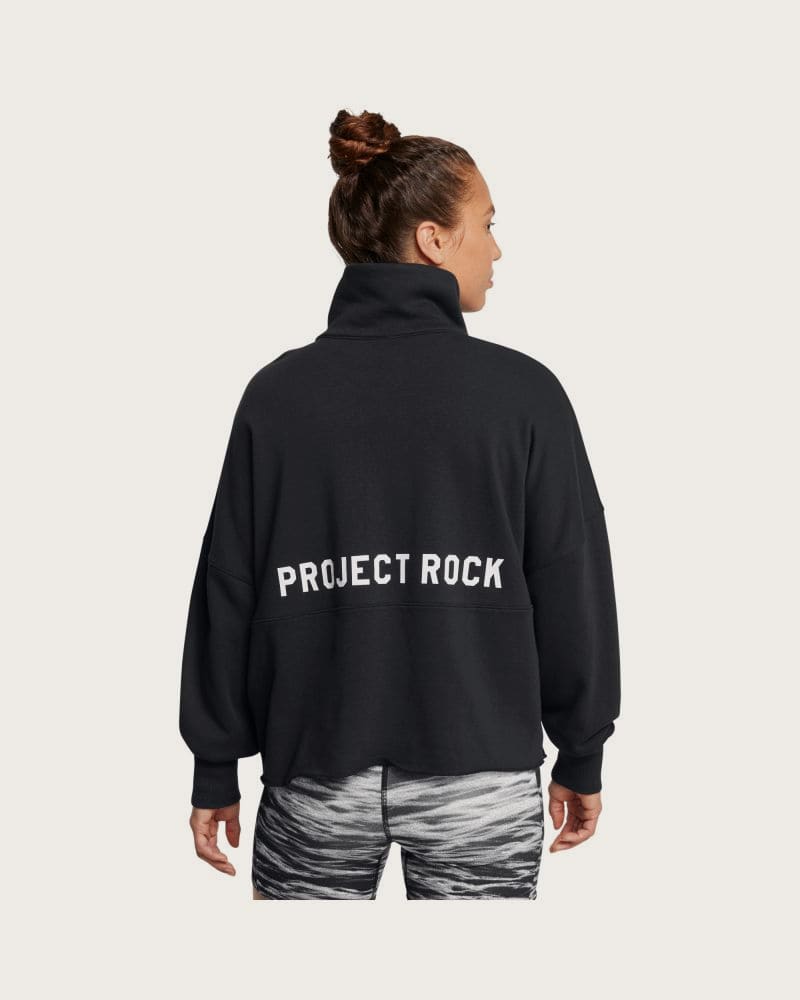 Dámska zateplená mikina s kapucňou UNDER ARMOUR W Half Zip Pullover-BLK – fotka 3