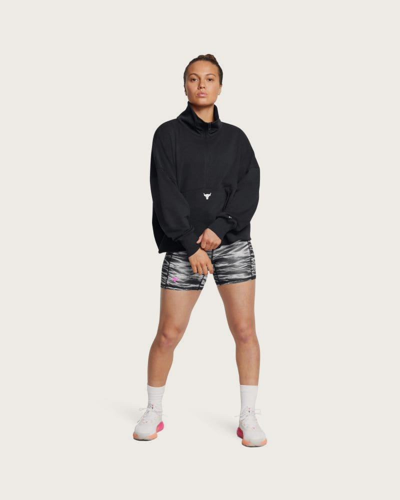 Dámska zateplená mikina s kapucňou UNDER ARMOUR W Half Zip Pullover-BLK – fotka 4