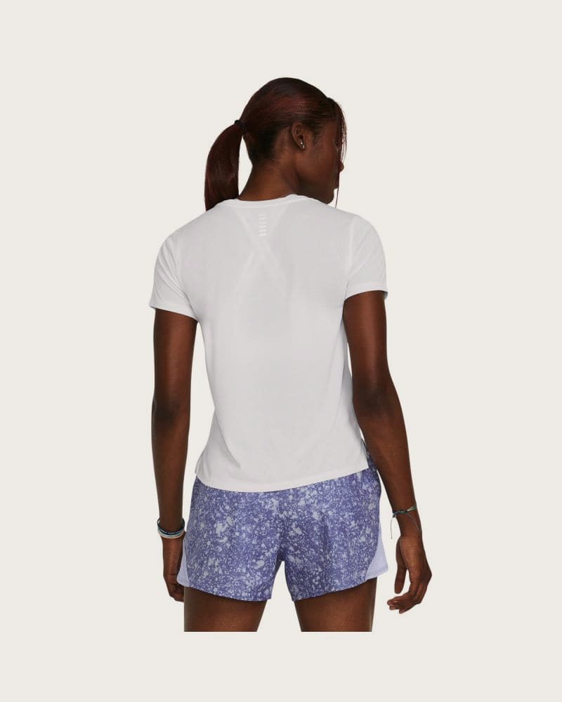 Dámske tréningové tričko s krátkym rukávom UNDER ARMOUR UA Launch Shortsleeve-WHT – fotka 2