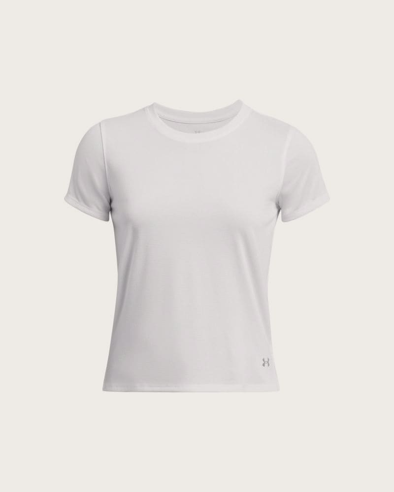 Dámske tréningové tričko s krátkym rukávom UNDER ARMOUR UA Launch Shortsleeve-WHT – fotka 3