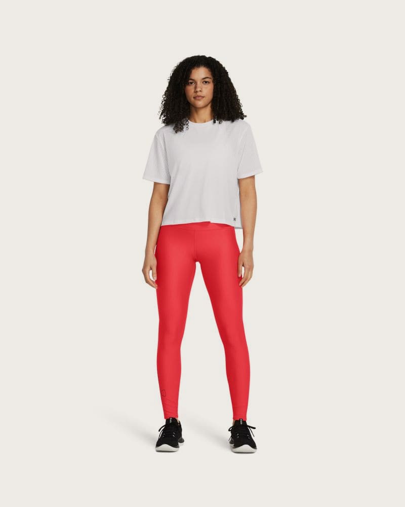 Dámske legíny UNDER ARMOUR Tech Branded Legging-RED – fotka 4