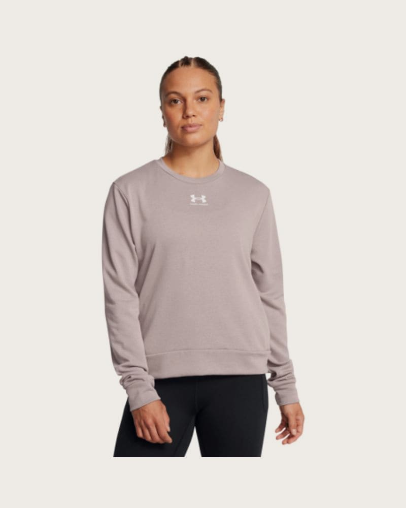 Dámska mikina UNDER ARMOUR Rival Terry Crew-GRY