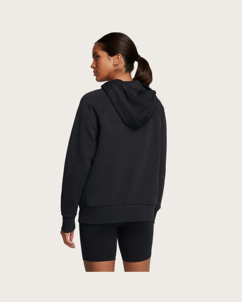 Dámska zateplená mikina s kapucňou UNDER ARMOUR Rival Fleece Wordmark Hoodie-BLK – fotka 2