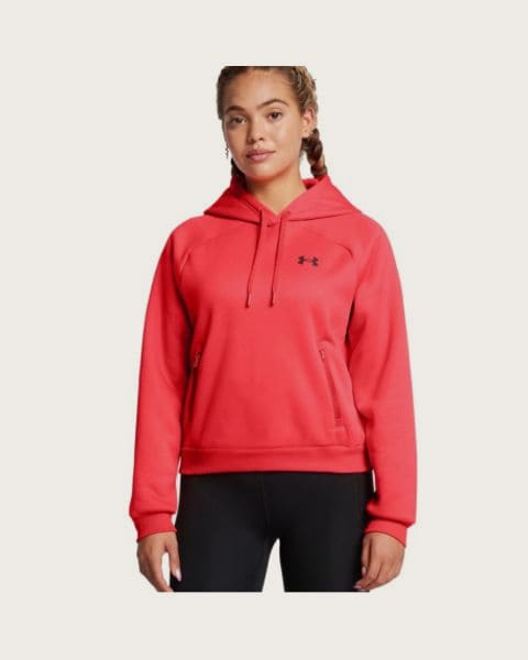 Dámska zateplená mikina s kapucňou UNDER ARMOUR UA Armour Flc Pro Hdy-RED