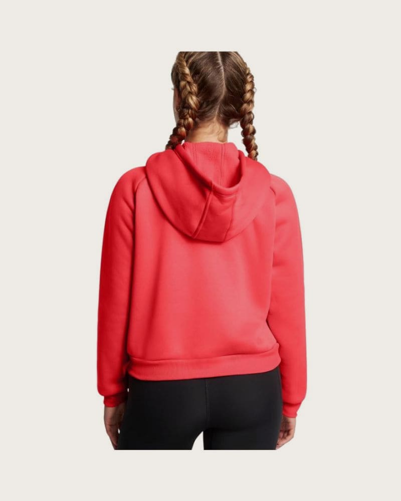 Dámska zateplená mikina s kapucňou UNDER ARMOUR UA Armour Flc Pro Hdy-RED – fotka 2