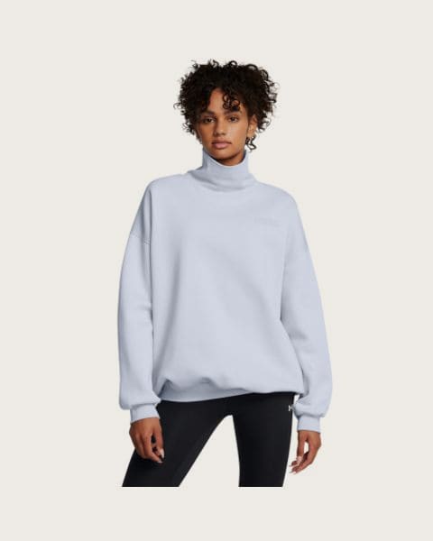 Dámska zateplená mikina UNDER ARMOUR UA Icon Fleece OS Mock Crew-BLU