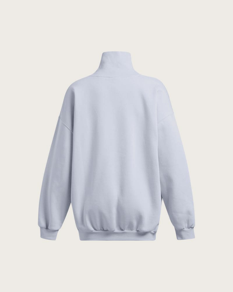 Dámska zateplená mikina UNDER ARMOUR UA Icon Fleece OS Mock Crew-BLU – fotka 6
