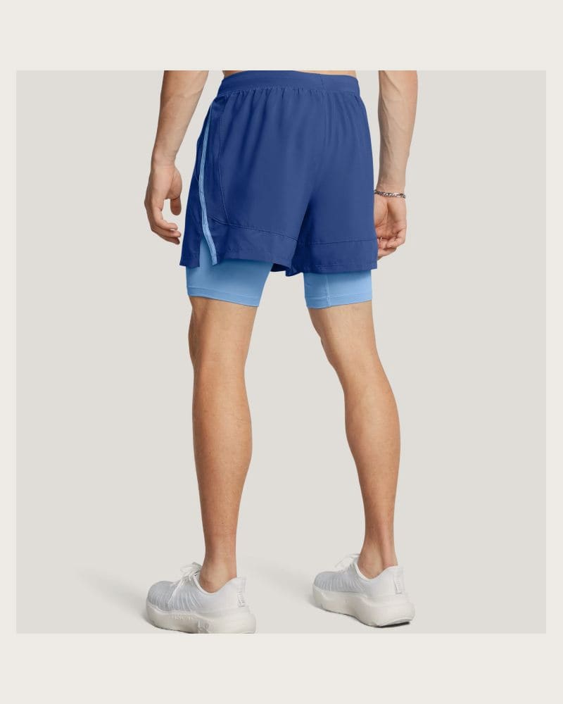 Pánske tréningové kraťasy UNDER ARMOUR UA LAUNCH 5 2-IN-1 SHORTS-BLU – fotka 3