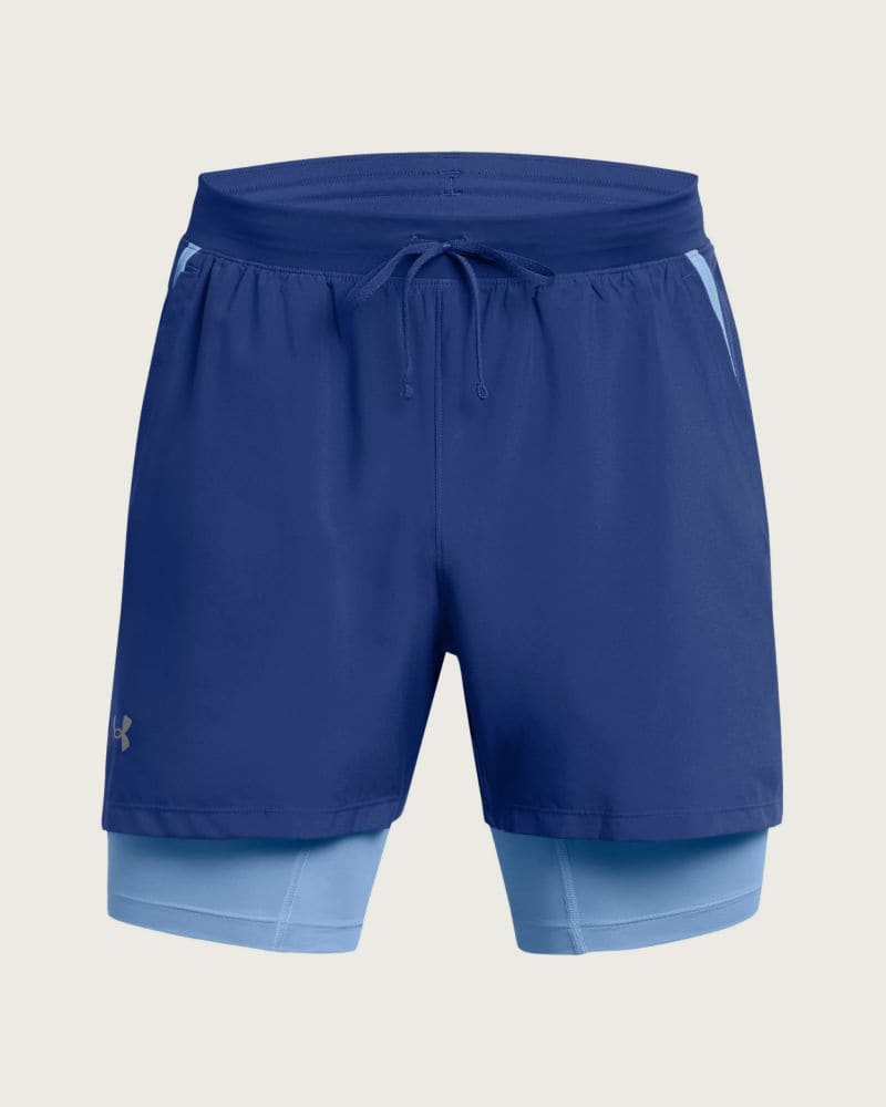 Pánske tréningové kraťasy UNDER ARMOUR UA LAUNCH 5 2-IN-1 SHORTS-BLU – fotka 6