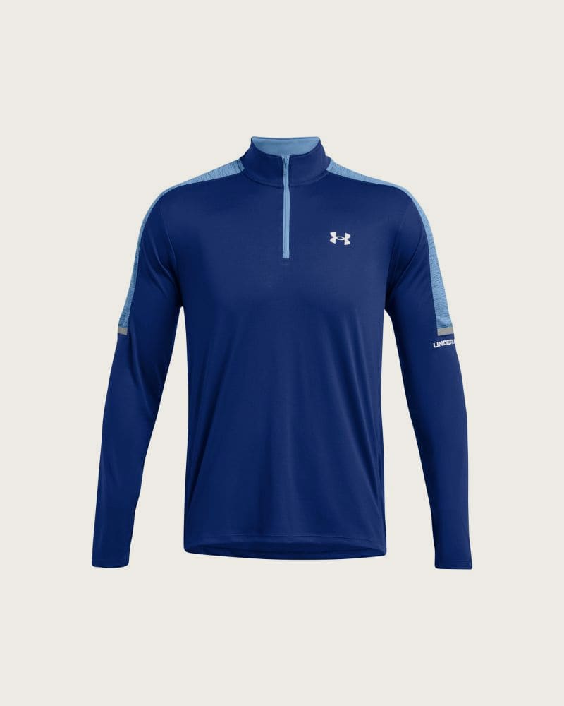Pánska bežecká mikina s 1 2 zipsom UNDER ARMOUR UA Tech Utility 1 4 Zip-BLU – fotka 4