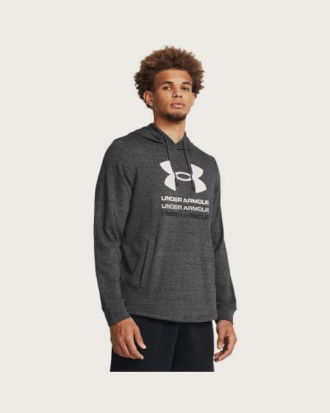 Pánska mikina s kapucňou UNDER ARMOUR UA Rival Terry Graphic Hood-GRY