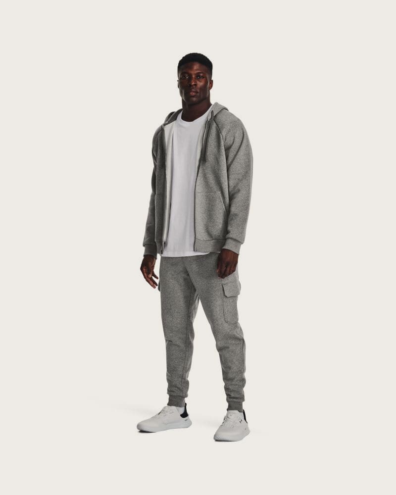 Pánske zateplené tepláky UNDER ARMOUR UA Rival Fleece Cargo Jogger-GRY – fotka 3