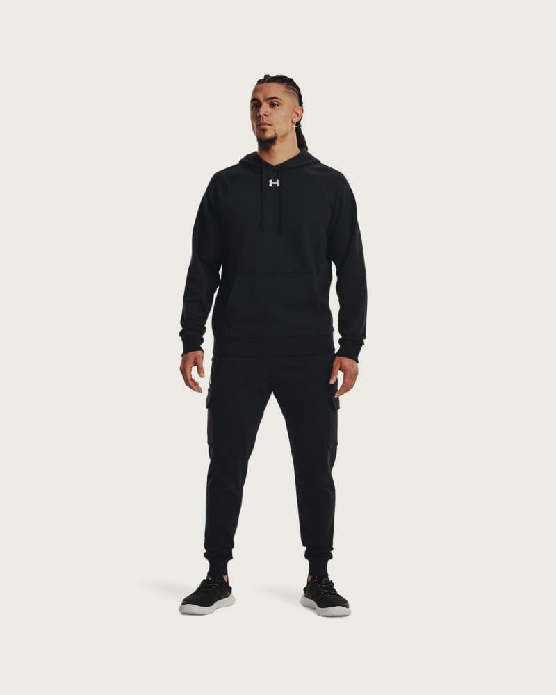 Pánske zateplené tepláky UNDER ARMOUR UA Rival Fleece Cargo Jogger-BLK – fotka 4