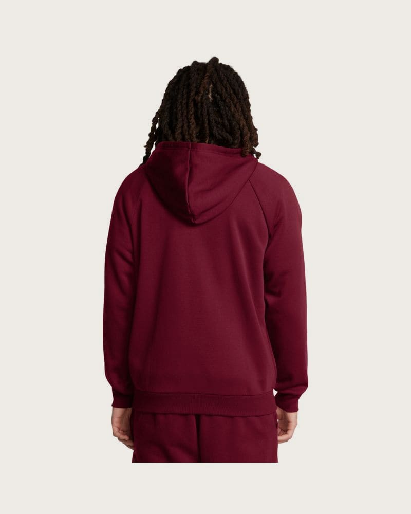 Pánska zateplená mikina so zipsom UNDER ARMOUR UA Rival Fleece FZ Hoodie-RED – fotka 2