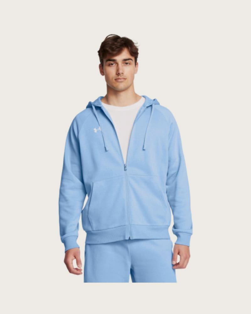 Pánska zateplená mikina so zipsom UNDER ARMOUR UA Rival Fleece FZ Hoodie-BLU