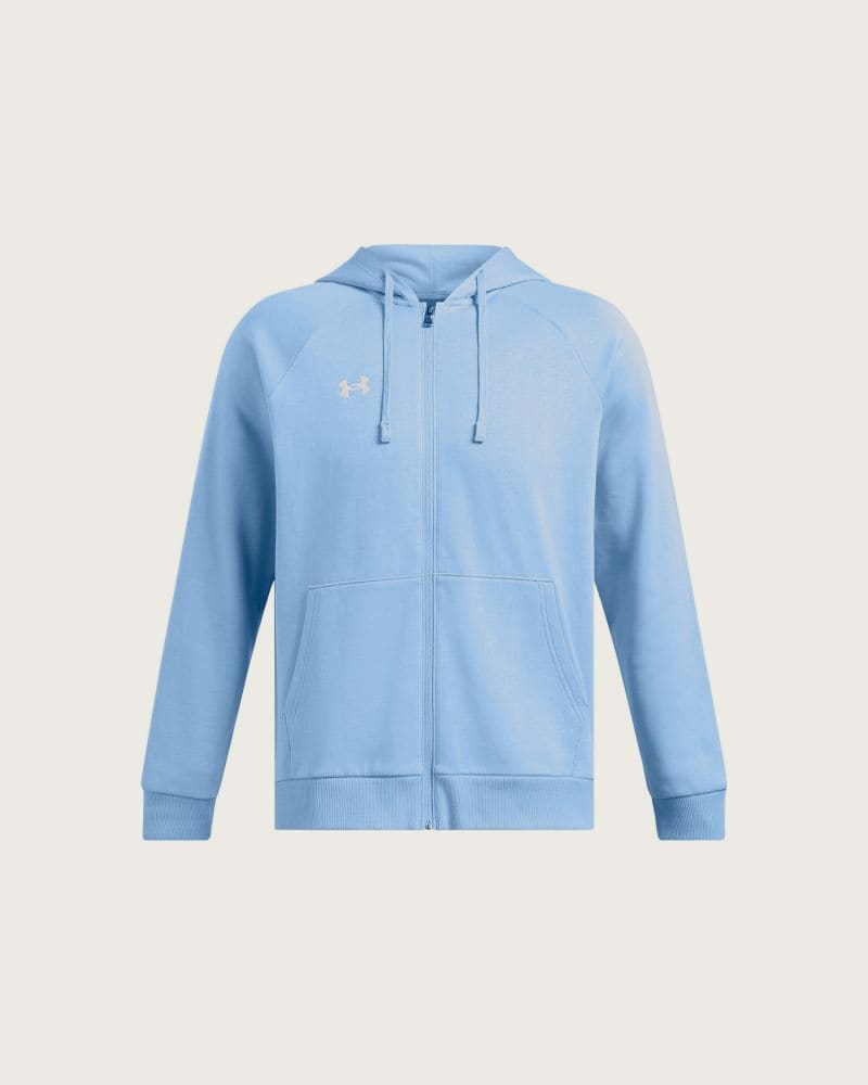 Pánska zateplená mikina so zipsom UNDER ARMOUR UA Rival Fleece FZ Hoodie-BLU – fotka 4