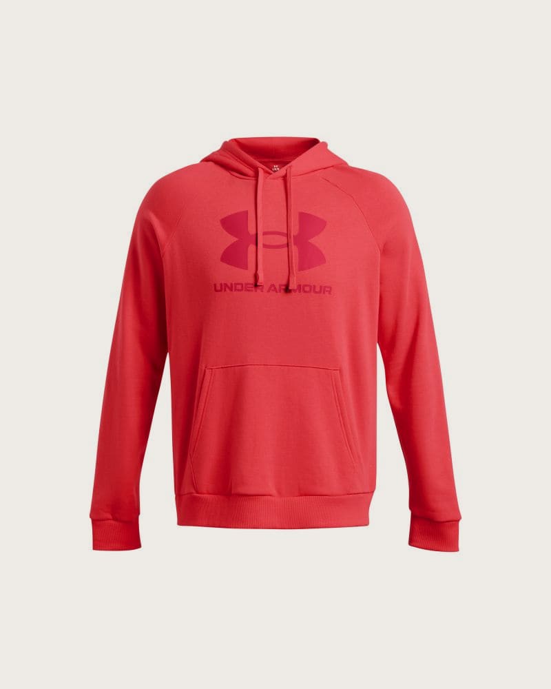 Pánska zateplená mikina s kapucňou UNDER ARMOUR UA Rival Fleece Logo HD-RED I – fotka 4