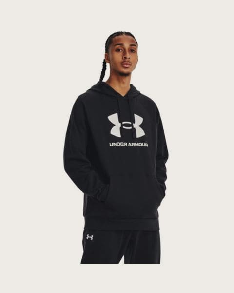 Pánska zateplená mikina s kapucňou UNDER ARMOUR UA Rival Fleece Logo HD-BLK