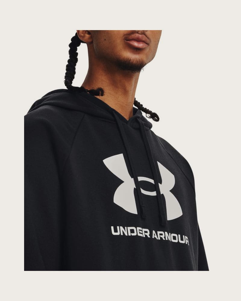 Pánska zateplená mikina s kapucňou UNDER ARMOUR UA Rival Fleece Logo HD-BLK – fotka 4