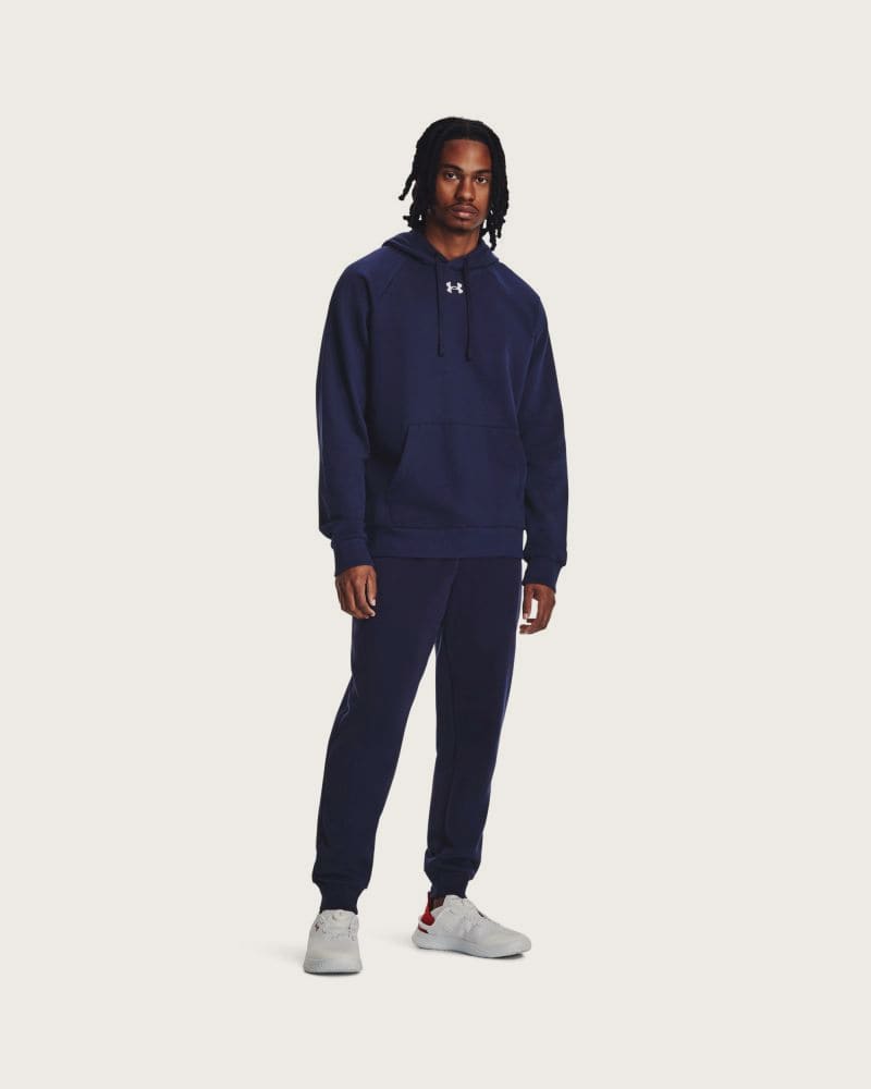 Pánska zateplená mikina s kapucňou UNDER ARMOUR UA Rival Fleece Hoodie-BLU I – fotka 3