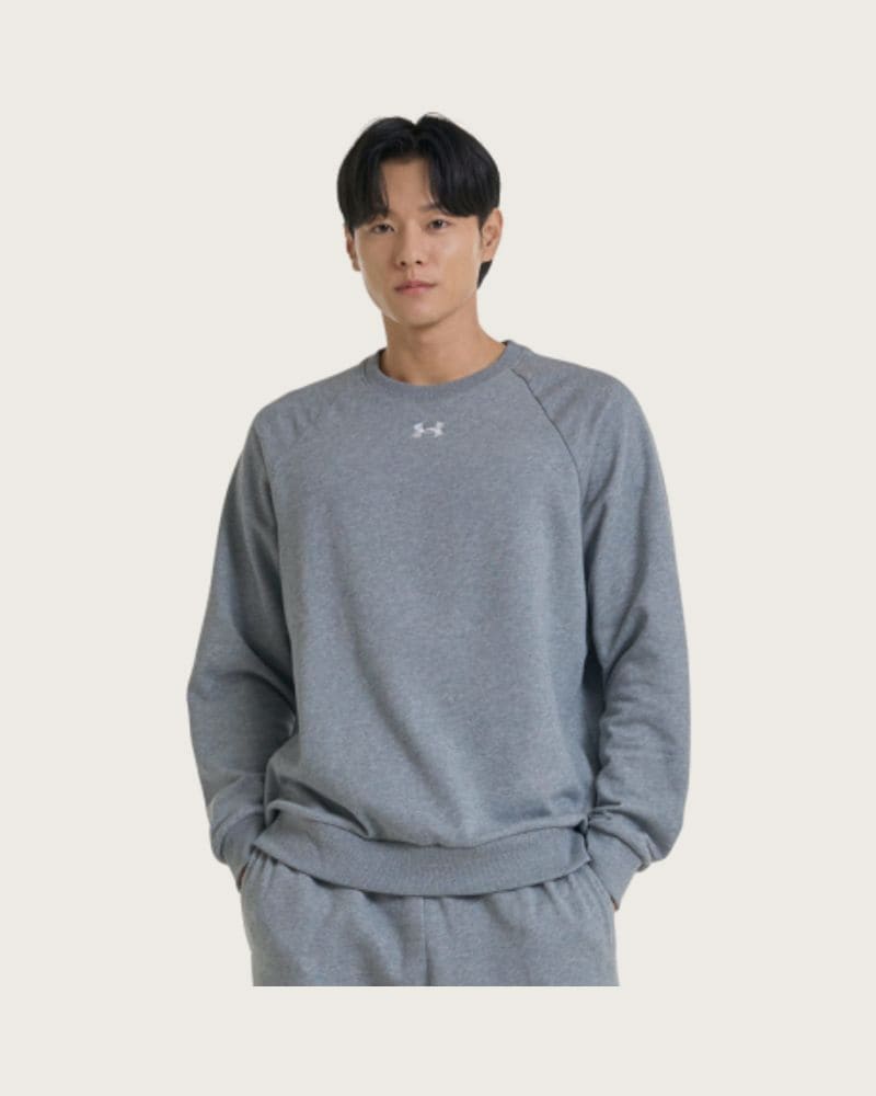 Pánska zateplená mikina UNDER ARMOUR UA Rival Fleece Crew-GRY I