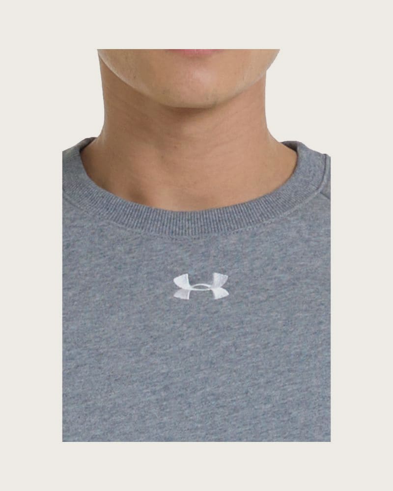 Pánska zateplená mikina UNDER ARMOUR UA Rival Fleece Crew-GRY I – fotka 2