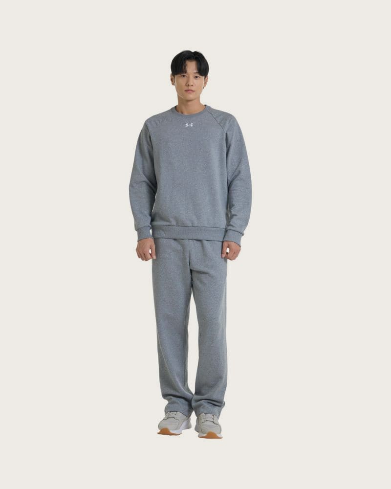 Pánska zateplená mikina UNDER ARMOUR UA Rival Fleece Crew-GRY I – fotka 4