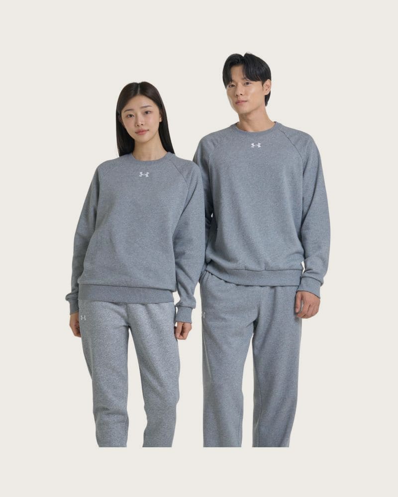 Pánska zateplená mikina UNDER ARMOUR UA Rival Fleece Crew-GRY I – fotka 5