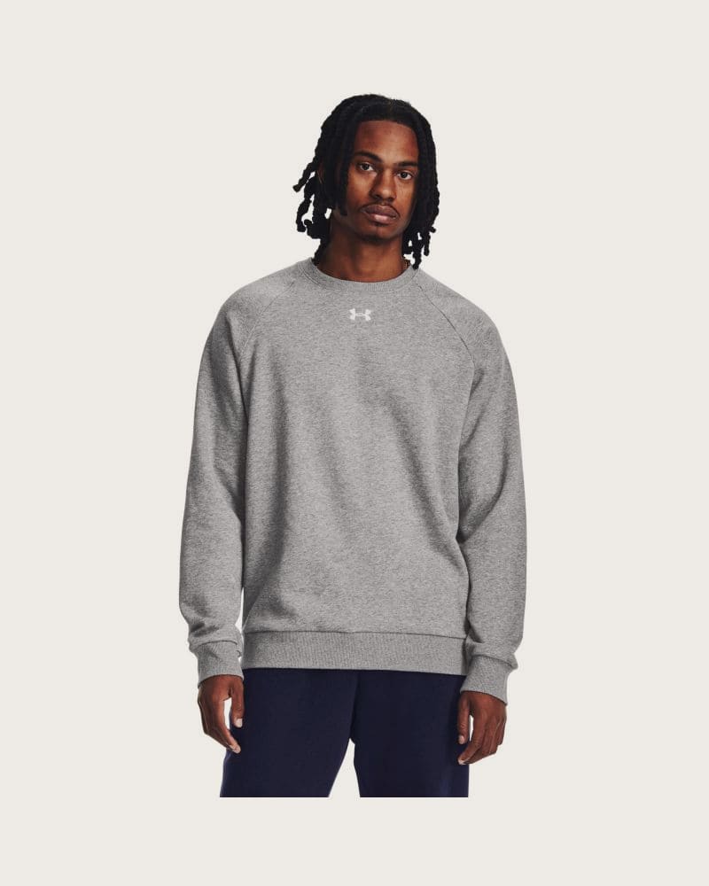 Pánska zateplená mikina UNDER ARMOUR UA Rival Fleece Crew-GRY I – fotka 7