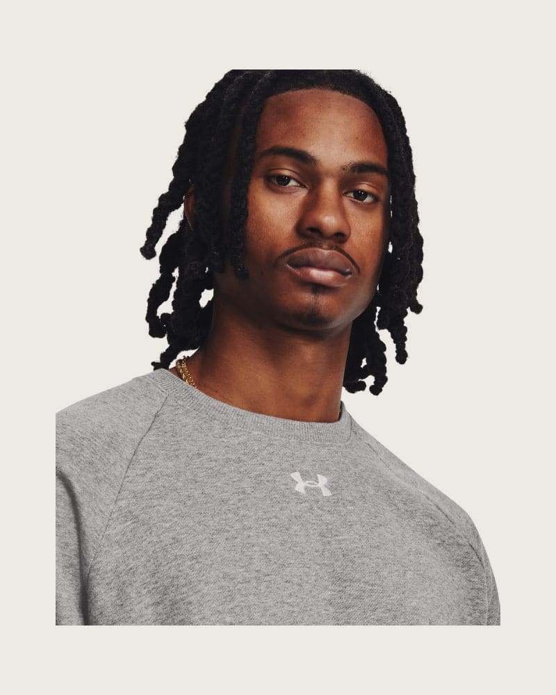 Pánska zateplená mikina UNDER ARMOUR UA Rival Fleece Crew-GRY I – fotka 8