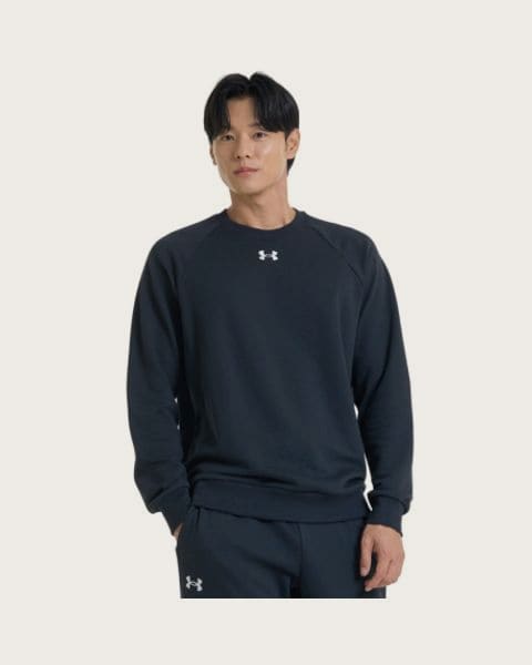 Pánska zateplená mikina UNDER ARMOUR UA Rival Fleece Crew-BLK I