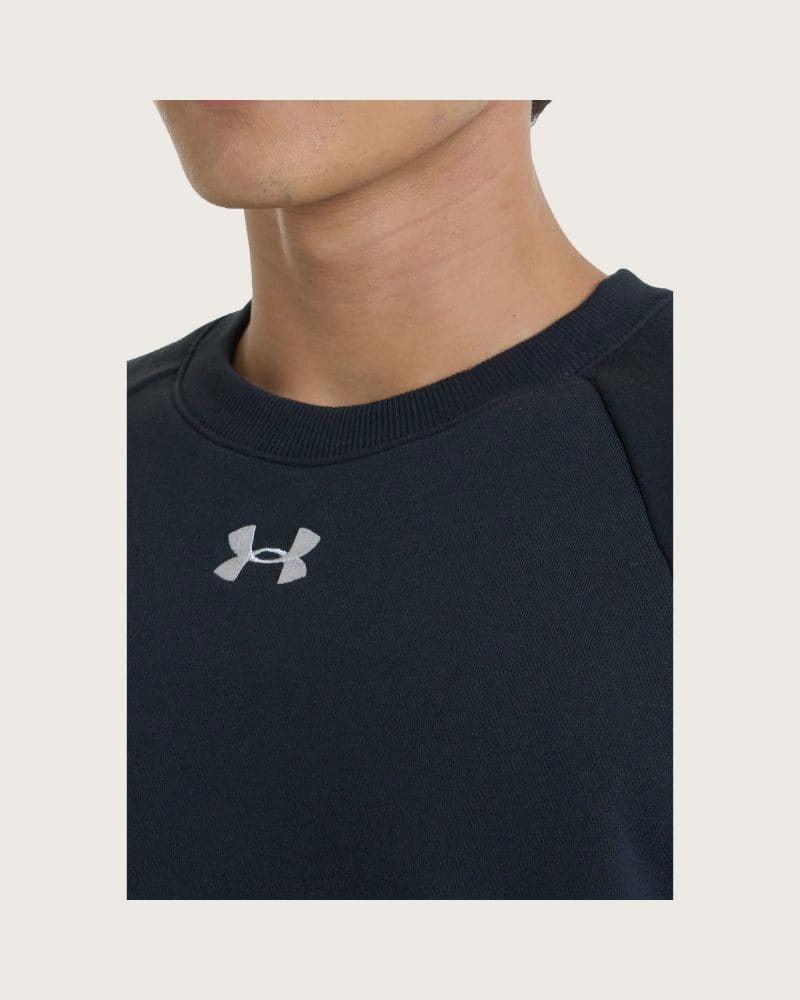Pánska zateplená mikina UNDER ARMOUR UA Rival Fleece Crew-BLK I – fotka 3