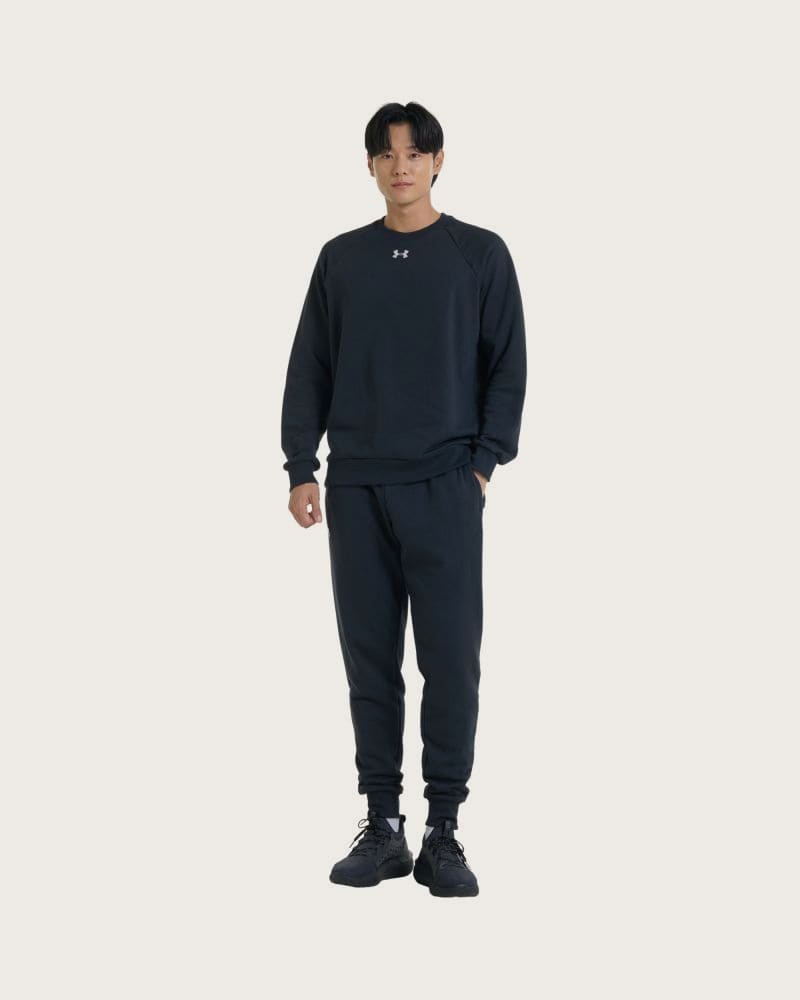 Pánska zateplená mikina UNDER ARMOUR UA Rival Fleece Crew-BLK I – fotka 4