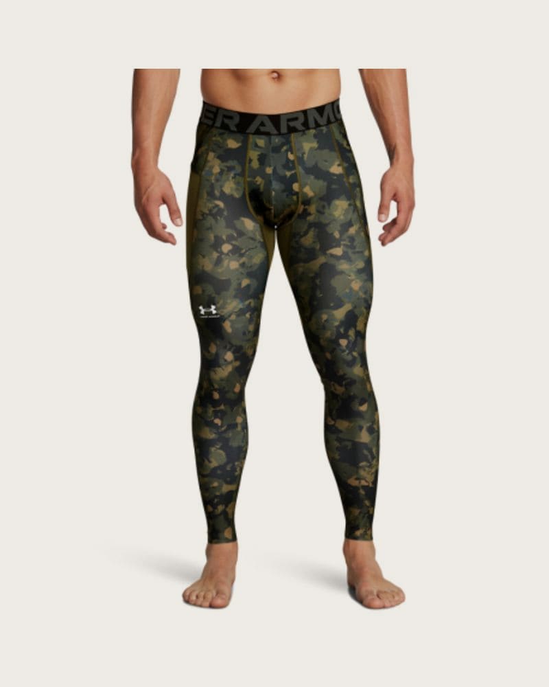 Pánske kompresné legíny UNDER ARMOUR UA HG Armour Prtd Lgs-GRN