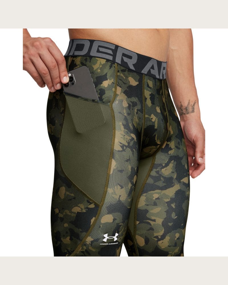 Pánske kompresné legíny UNDER ARMOUR UA HG Armour Prtd Lgs-GRN – fotka 2