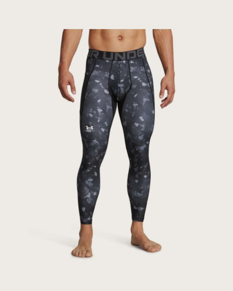 Pánske kompresné legíny UNDER ARMOUR UA HG Armour Prtd Lgs-BLK