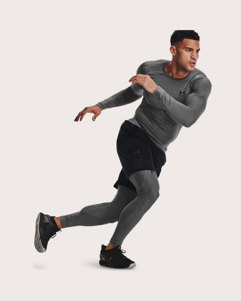 Pánske kompresné legíny UNDER ARMOUR UA HG Armour Leggings-GRY – fotka 3