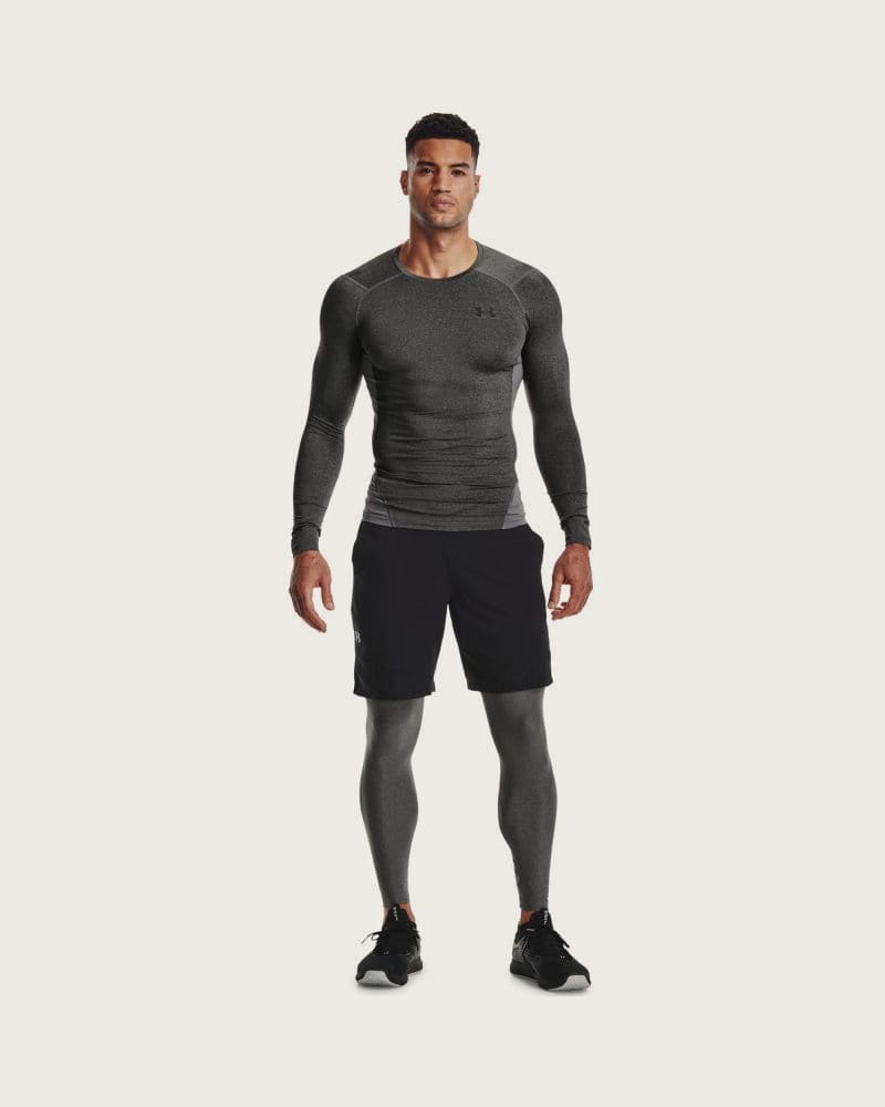 Pánske kompresné legíny UNDER ARMOUR UA HG Armour Leggings-GRY – fotka 4