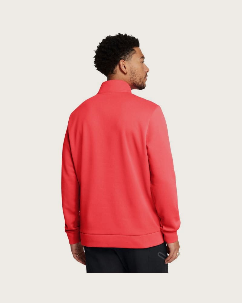 Pánska zateplená tréningová mikina s 1 2 zipsom UNDER ARMOUR UA Armour Fleece 1 4 Zip-RED – fotka 2