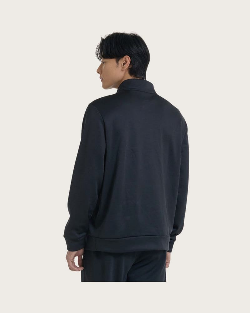 Pánska zateplená tréningová mikina s 1 2 zipsom UNDER ARMOUR UA Armour Fleece 1 4 Zip-BLK – fotka 3