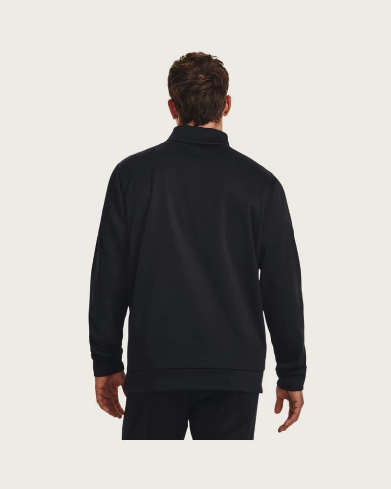 Pánska zateplená tréningová mikina s 1 2 zipsom UNDER ARMOUR UA Armour Fleece 1 4 Zip-BLK – fotka 4